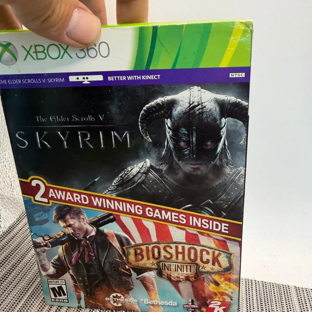 Skyrim & BioShock Infinite Xbox 360 2-Game Bundle Platinum Hits Bethesda Games